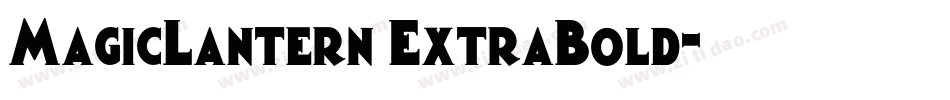 MagicLantern ExtraBold字体转换